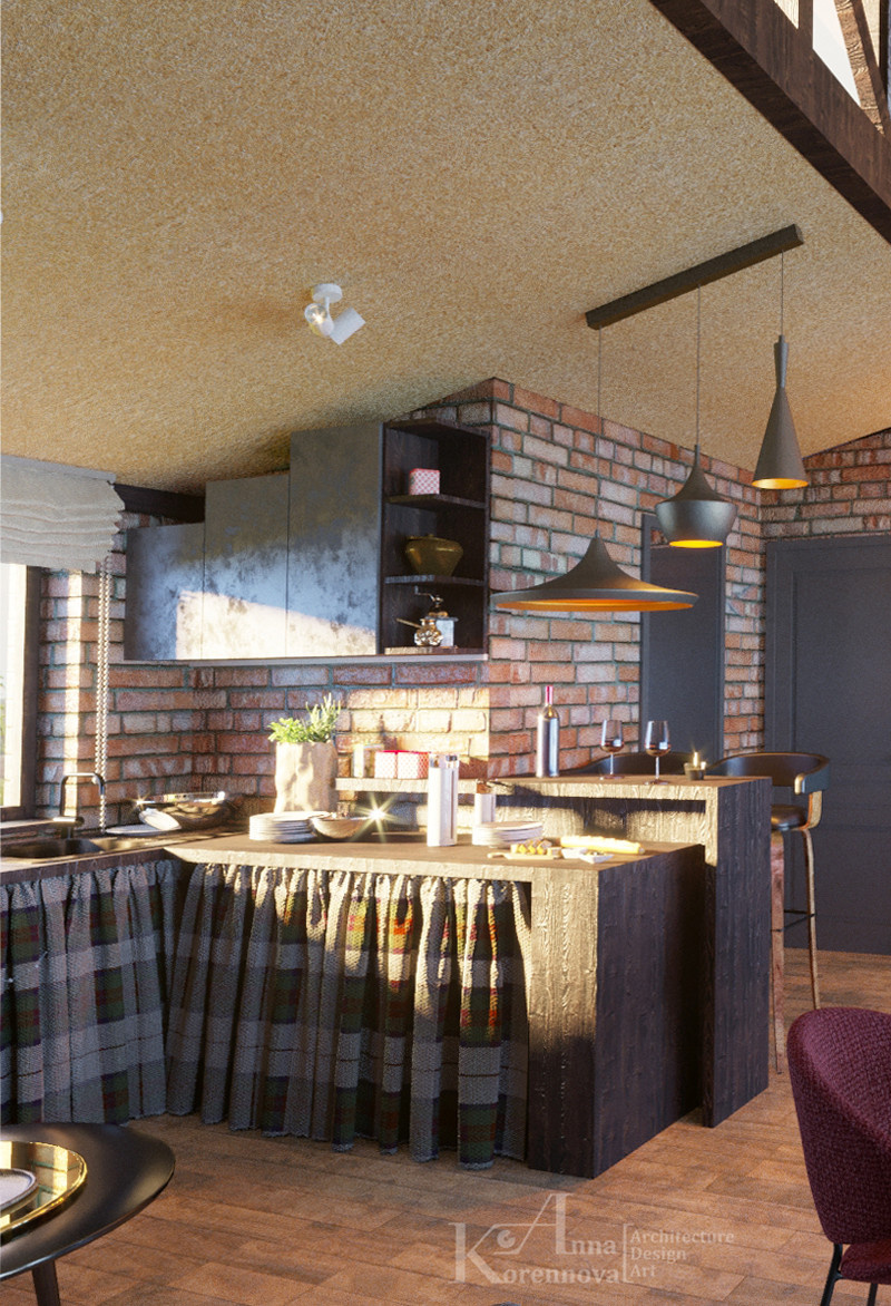 Проект загородного дома Loft Dacha
