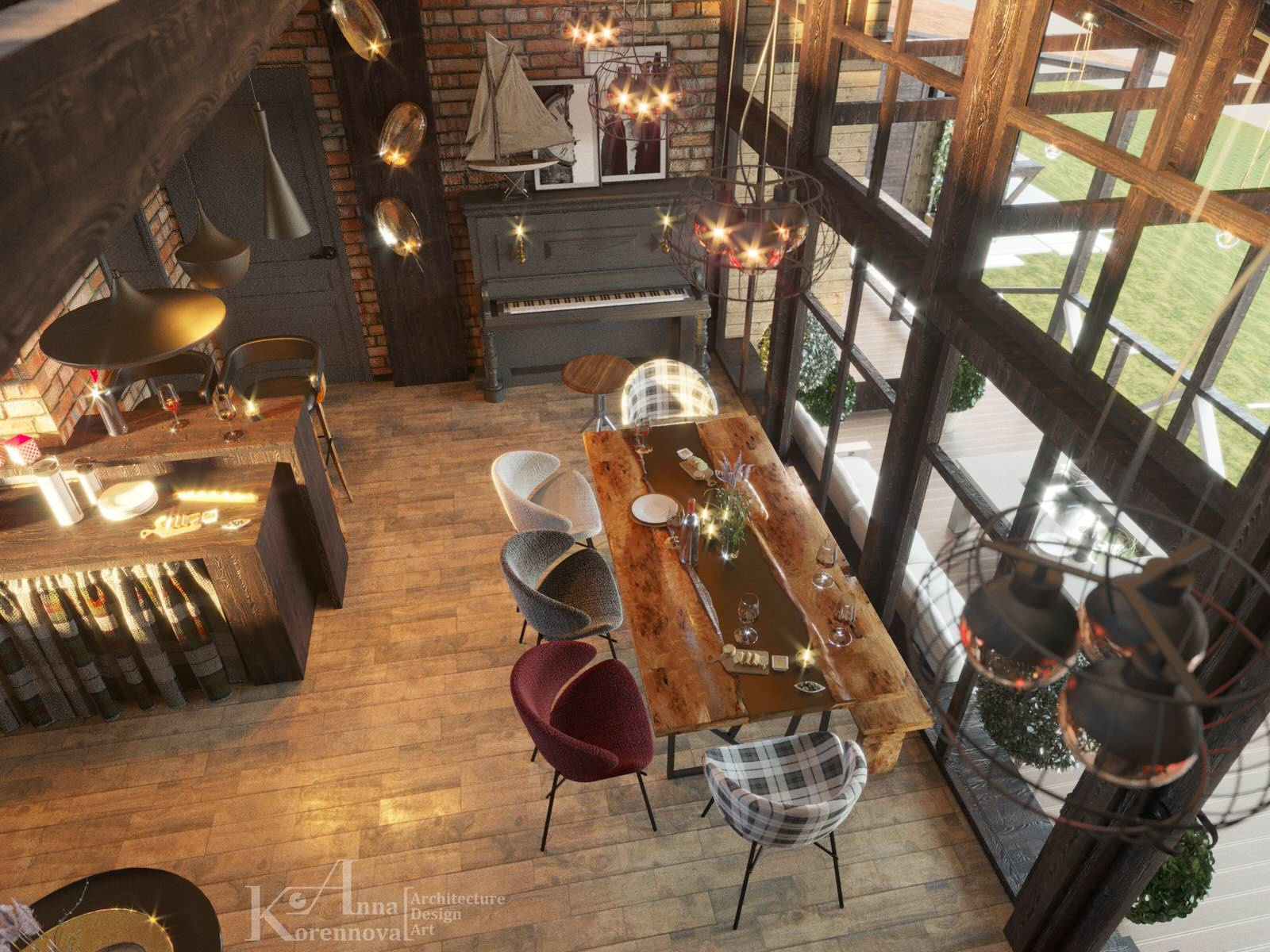 Проект загородного дома Loft Dacha