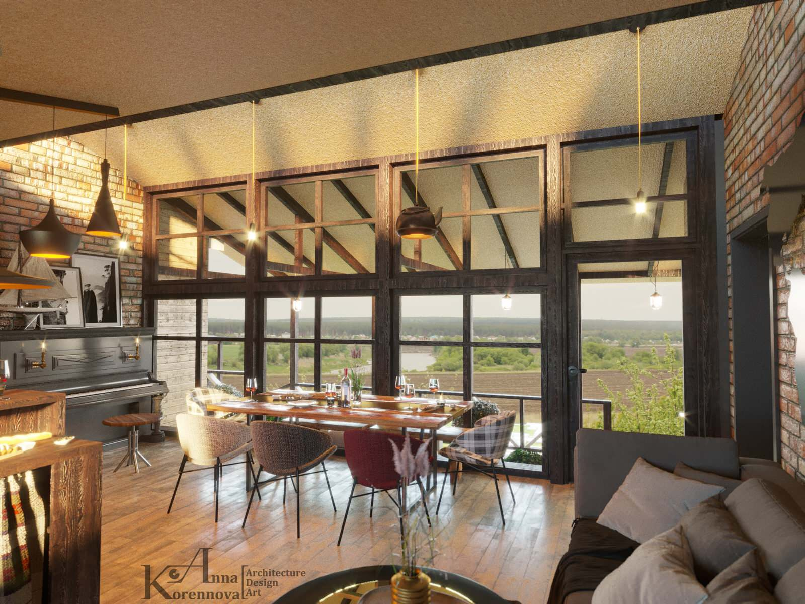 Проект загородного дома Loft Dacha