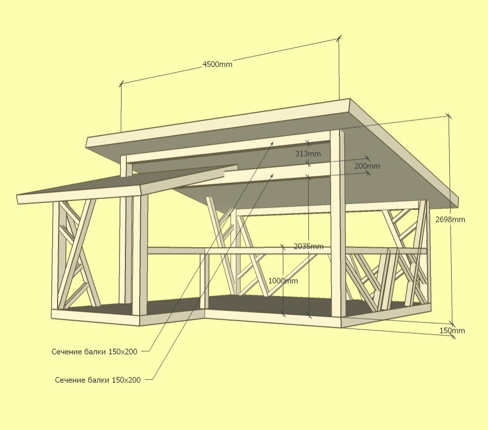 Эскиз беседки для Елены