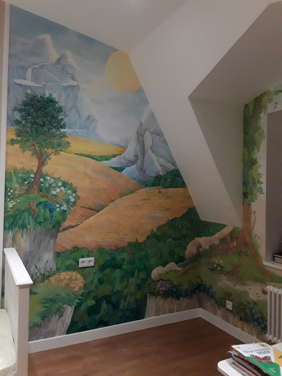 Частный интерьер в мансарде