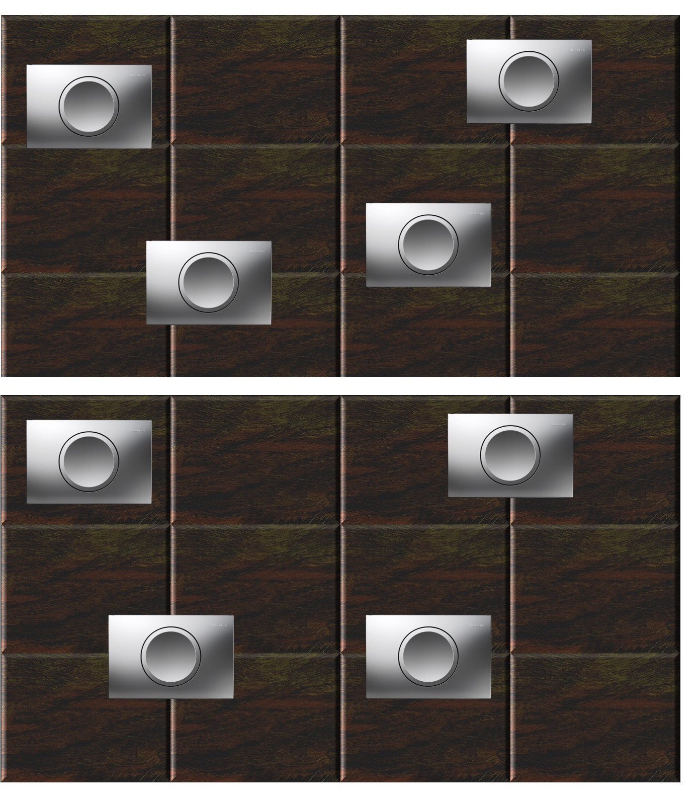 НЕправильное (вверху) и Правильное (внизу) положение кнопки инсталляции