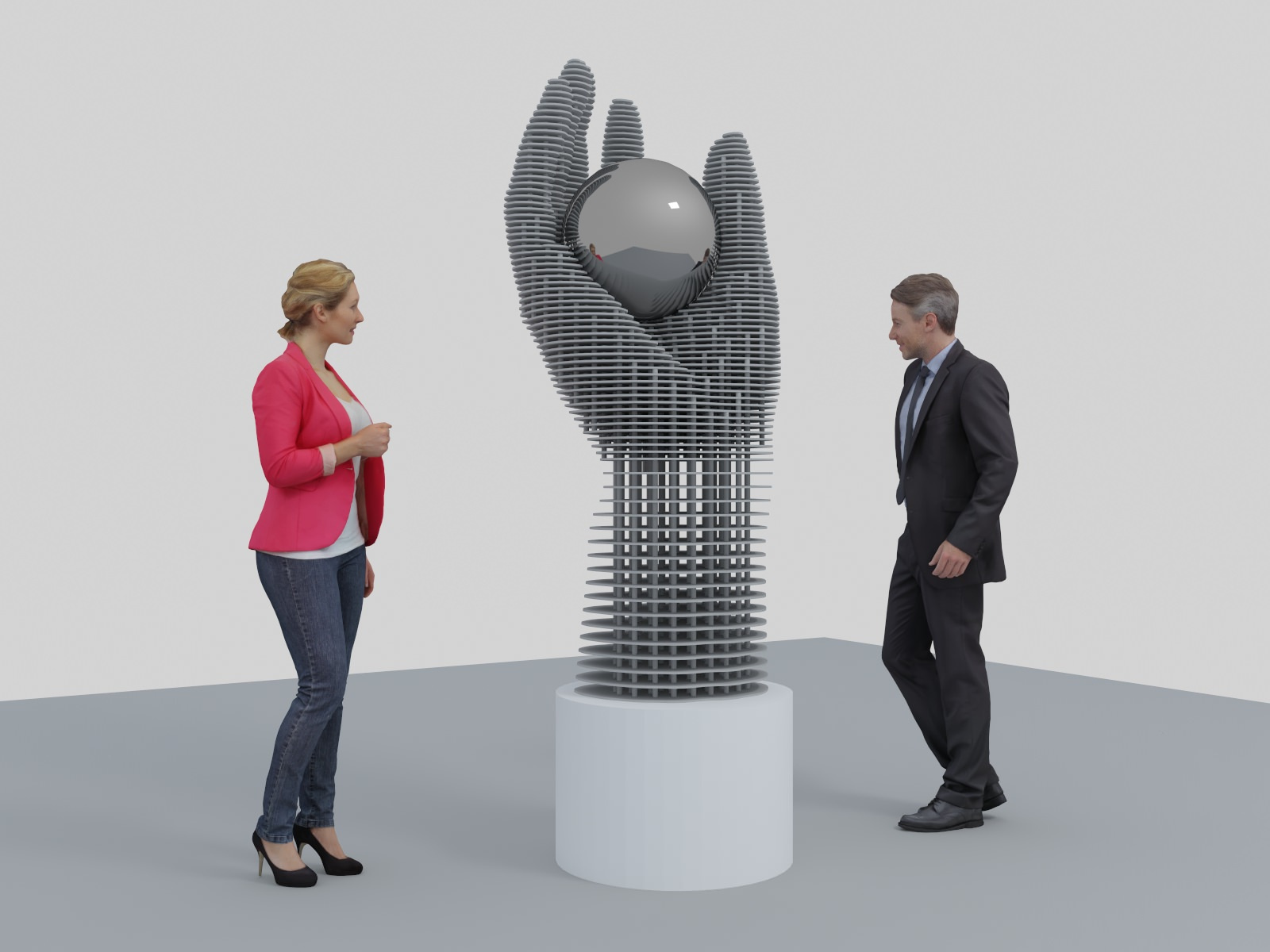 Скульптура "Рука с шаром"