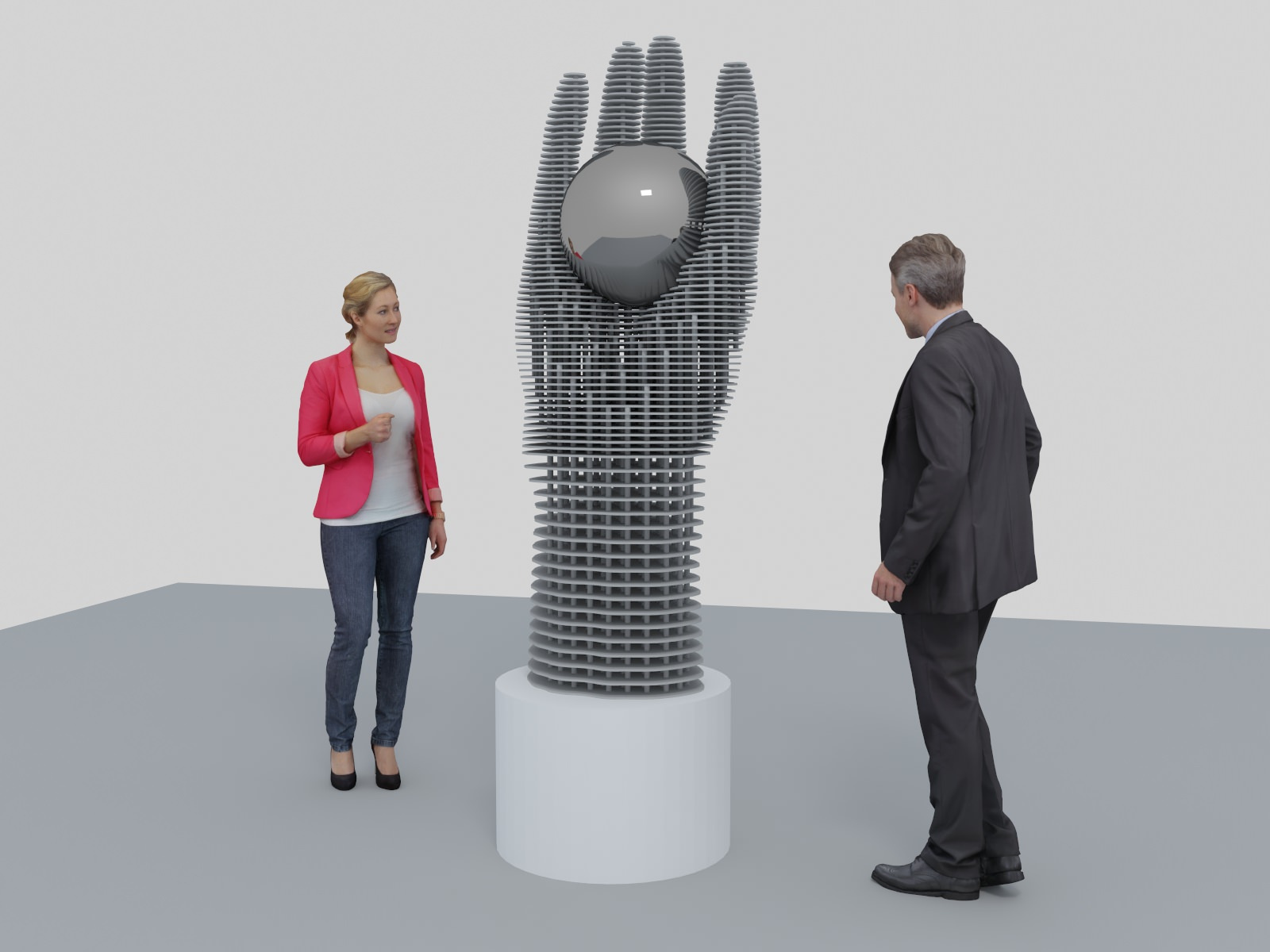 Скульптура "Рука с шаром"