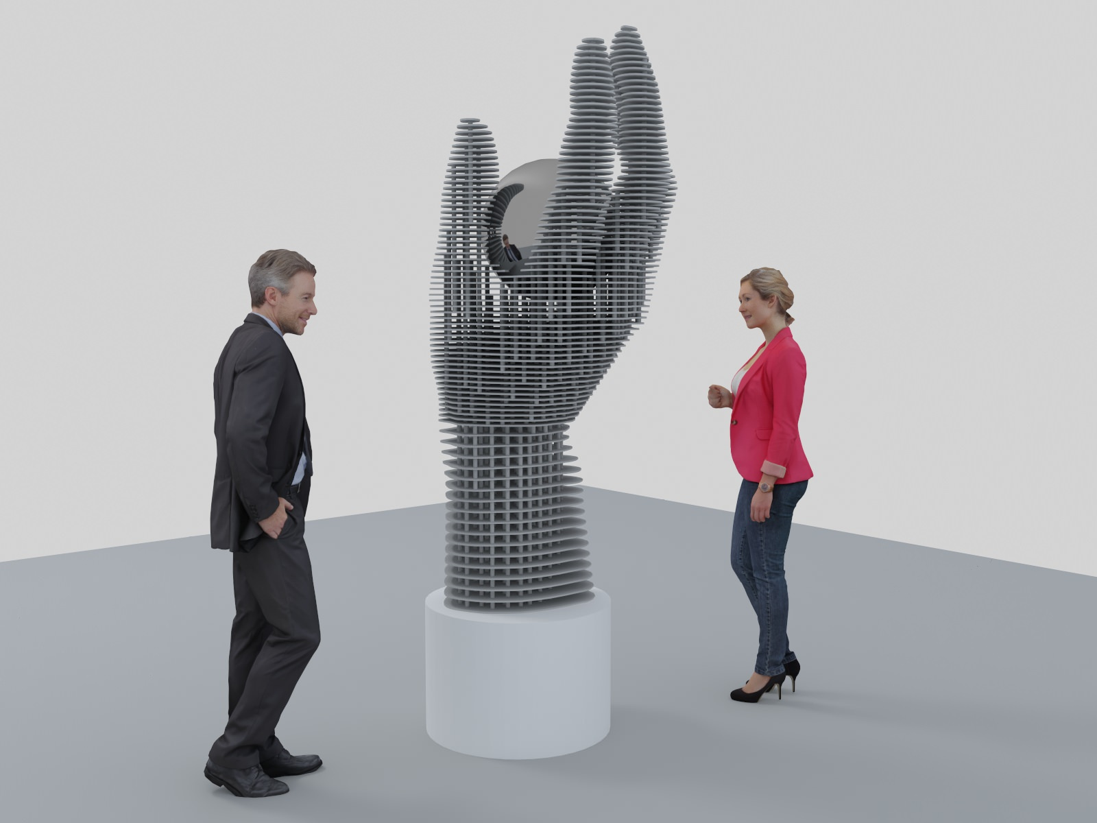 Скульптура "Рука с шаром"