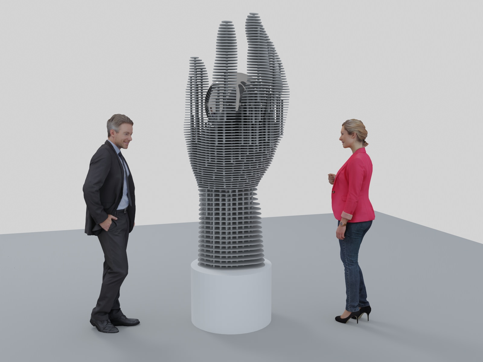 Скульптура "Рука с шаром"