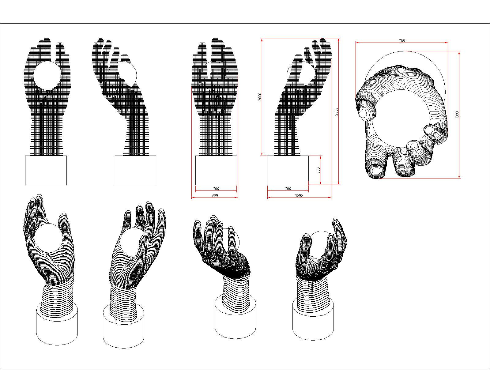 Обложка проекта: Скульптура "Рука с шаром"