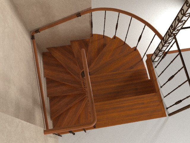 Винтовая лестница, с подсветкой.