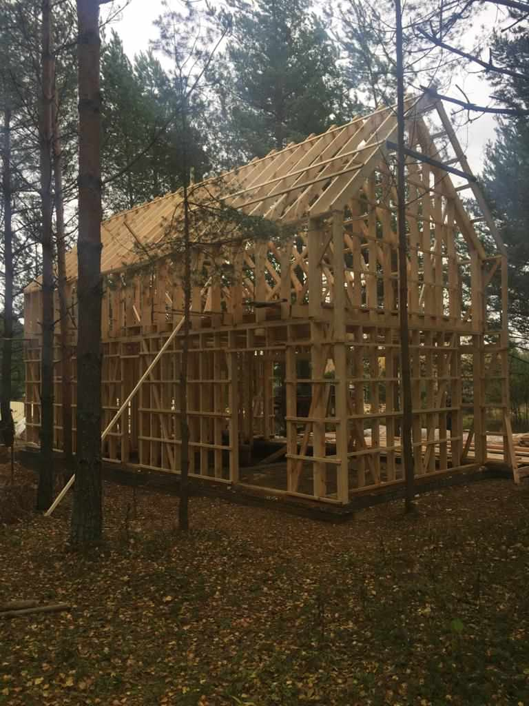 Фото процесса строительства частного дома