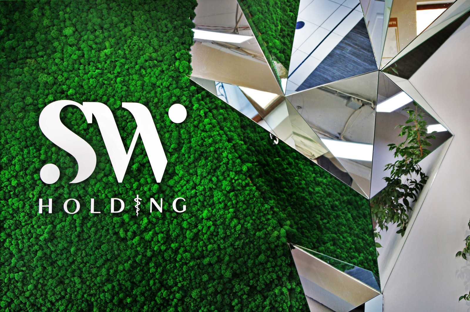 Интерьер входной группы салона красоты SW HOLDING в Эко-стиле