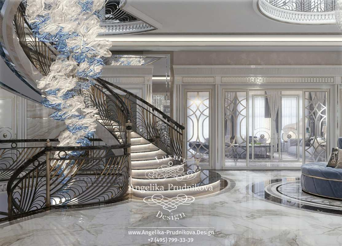 Дизайн-проект интерьера загородного дома в КП Сады Майендорф