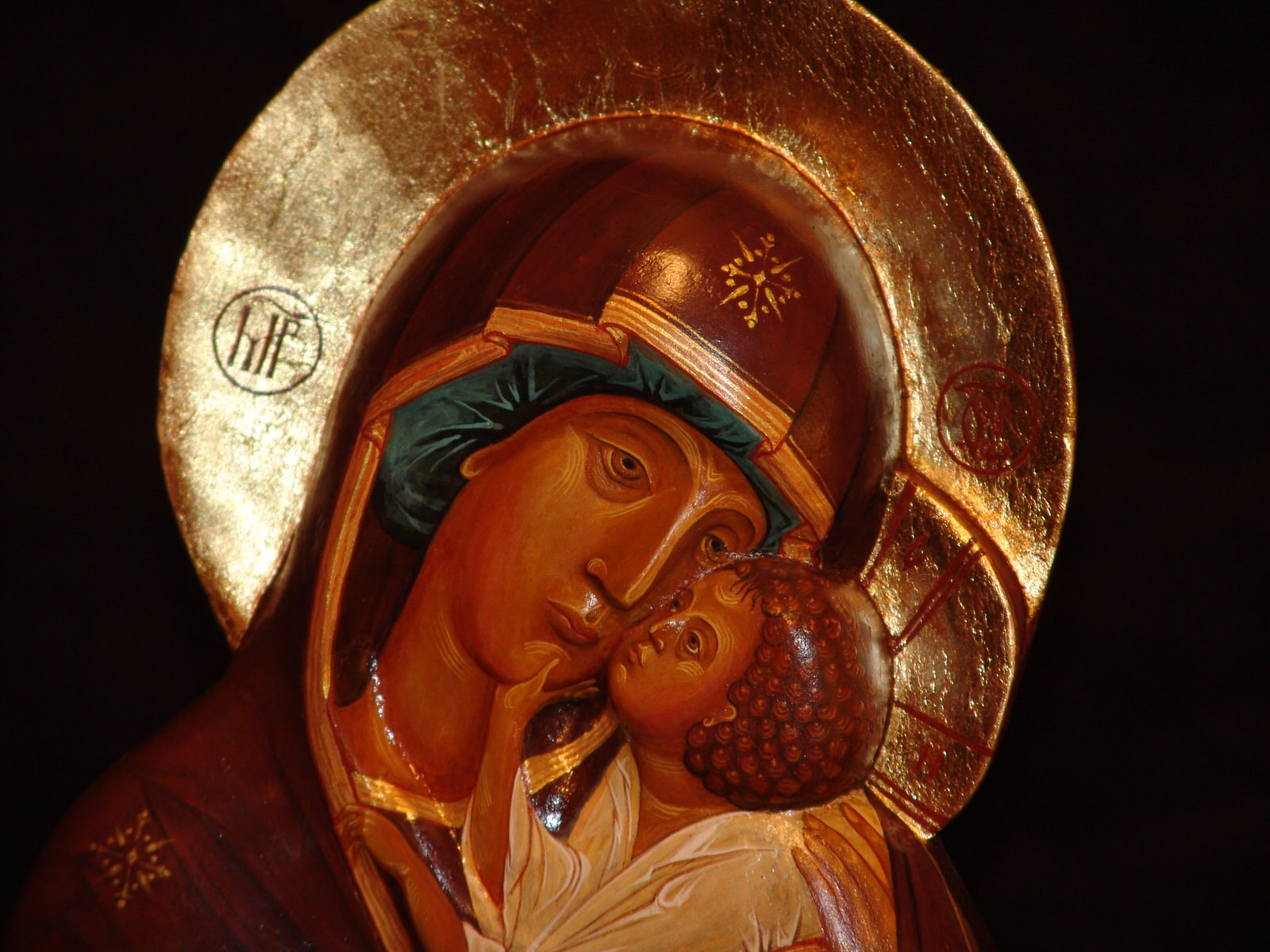 Образ Богородицы "Умиление". Фрагмент