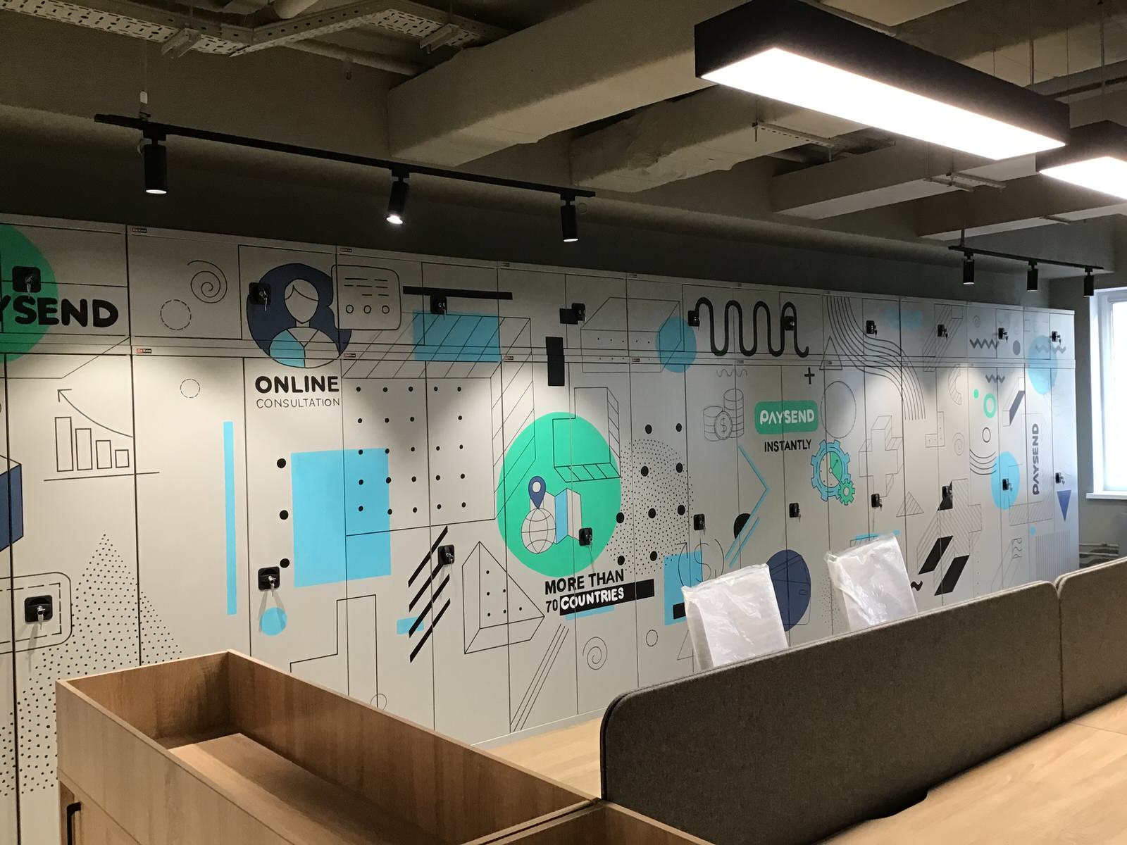 Роспись в офисе компании Инфографика