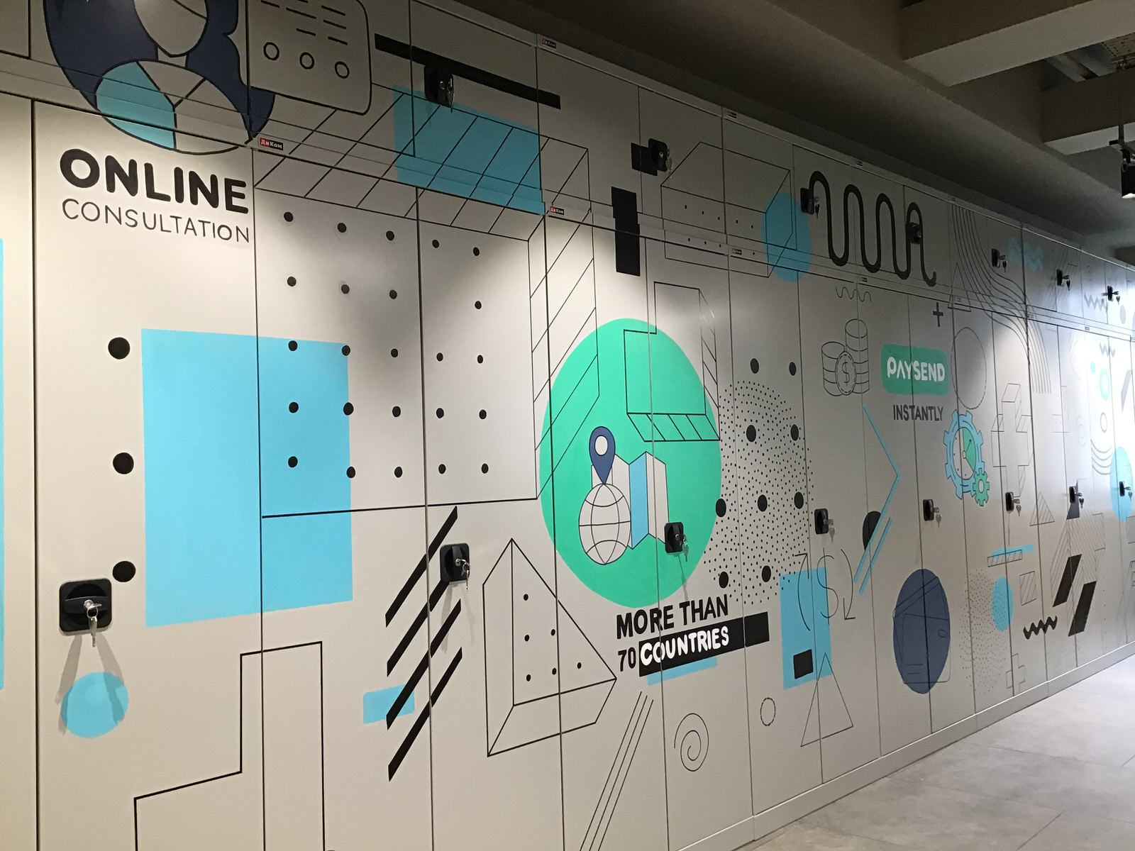 Роспись в офисе компании Инфографика