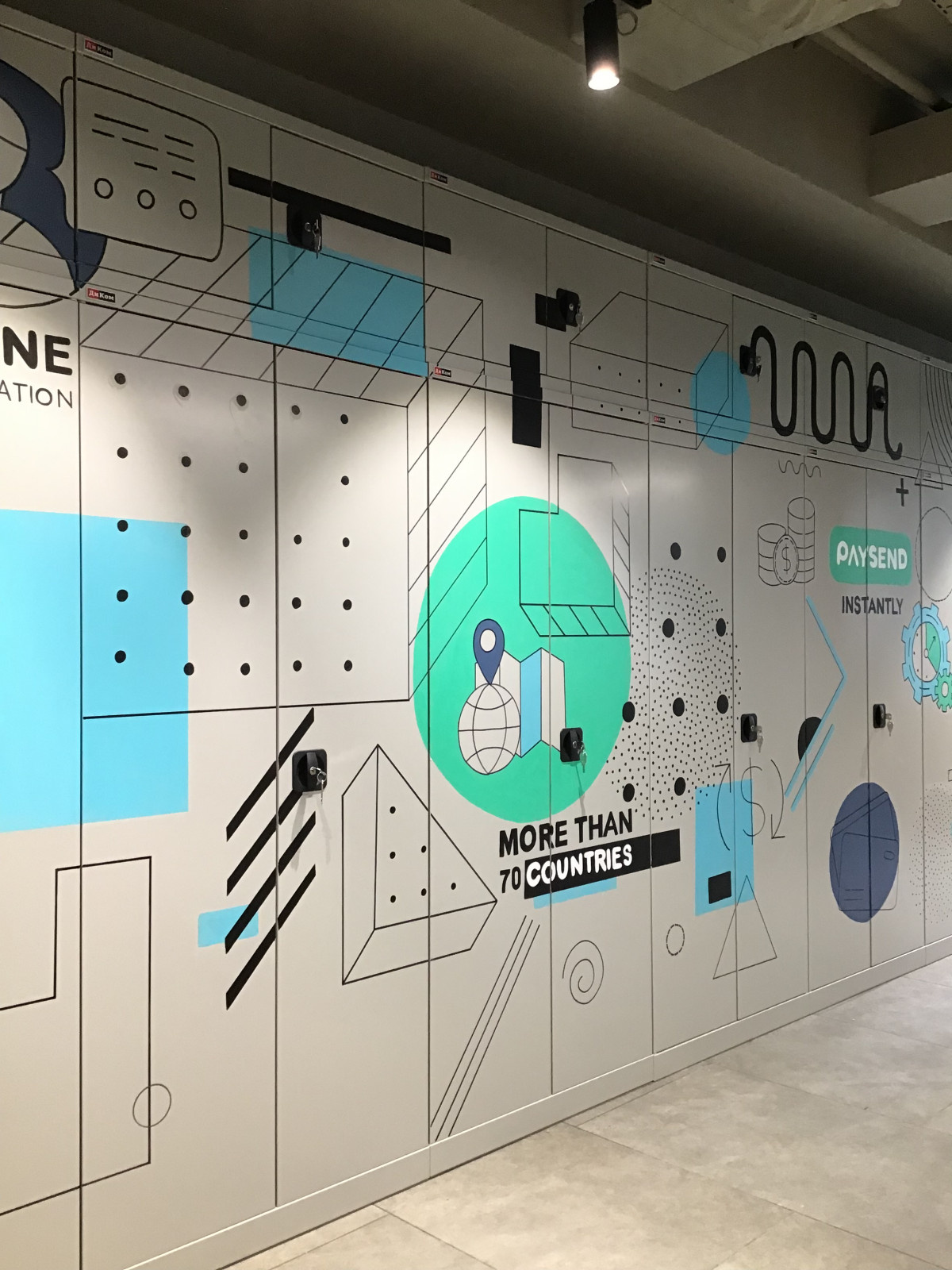 Роспись в офисе компании Инфографика