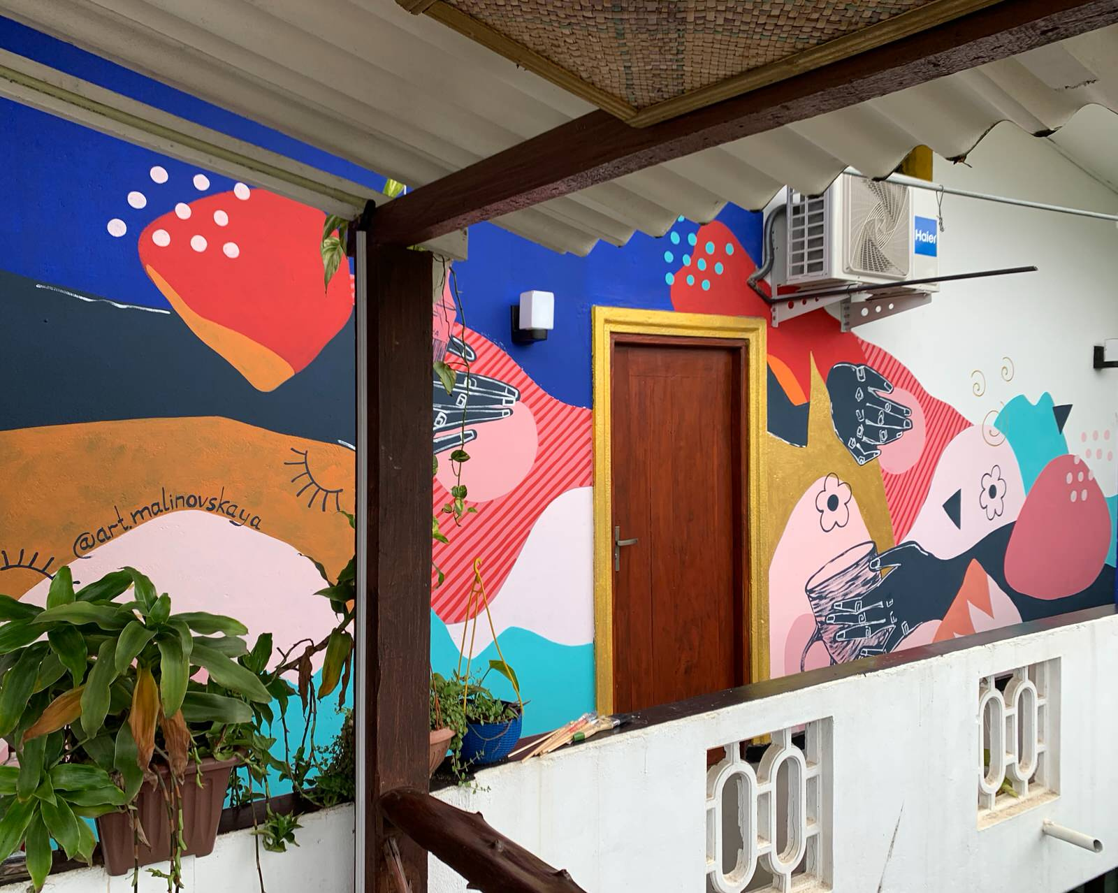 Роспись кафе здорового питания