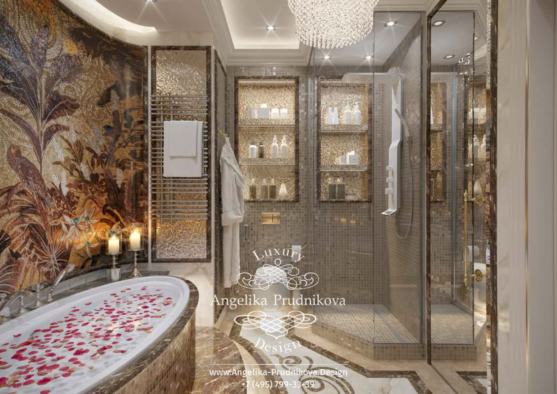 Дизайн-проект интерьера ванной комнаты в ЖК Горизонт