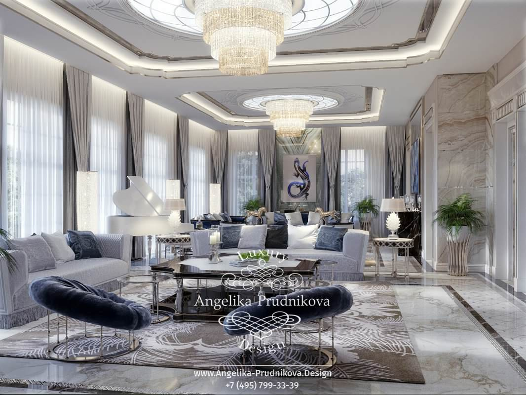 Дизайн-проект интерьера загородного дома в КП Сады Майендорф