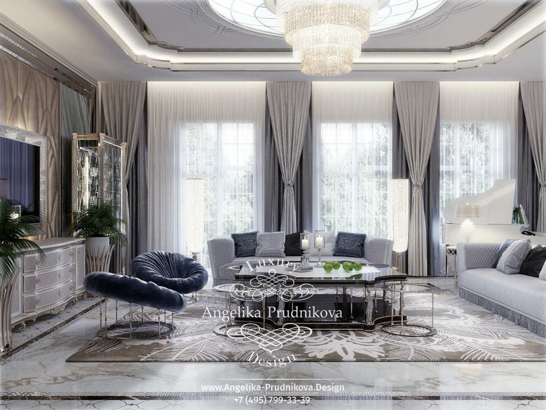 Дизайн-проект интерьера загородного дома в КП Сады Майендорф