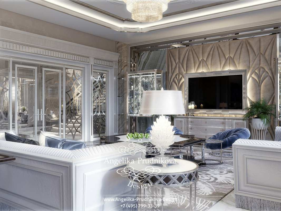 Дизайн-проект интерьера загородного дома в КП Сады Майендорф