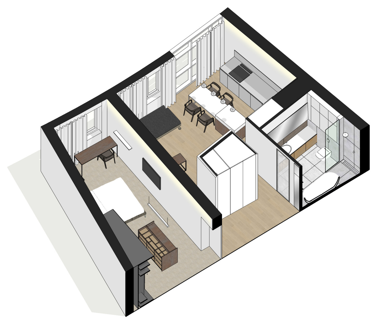 Scandinavian minimalism apartments