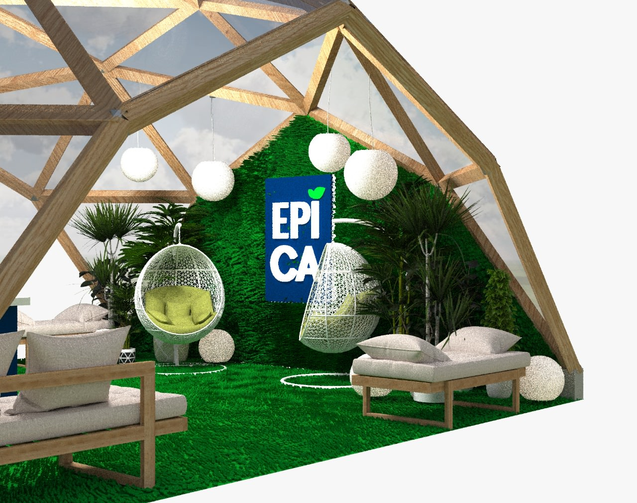 Обложка проекта: Аренда стены из искусственных растений для шатра Epica