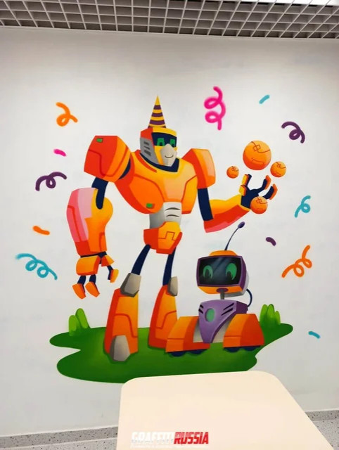 Роспись стен в детский центр Fanky world