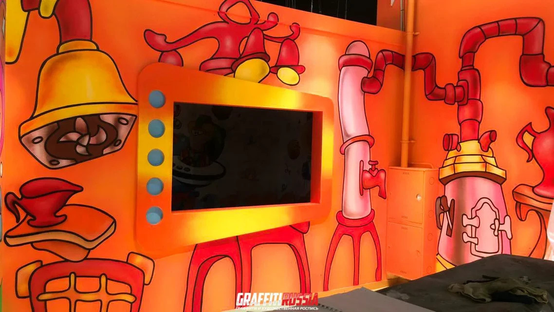 Роспись стен в детский центр Fanky world