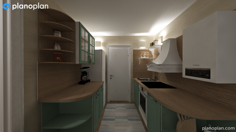 Современная кухня в стиле кантри на даче