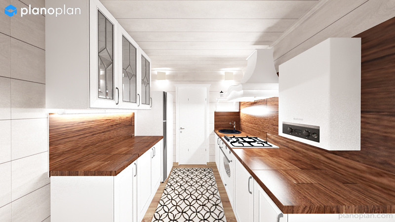 Современная кухня в стиле кантри на даче