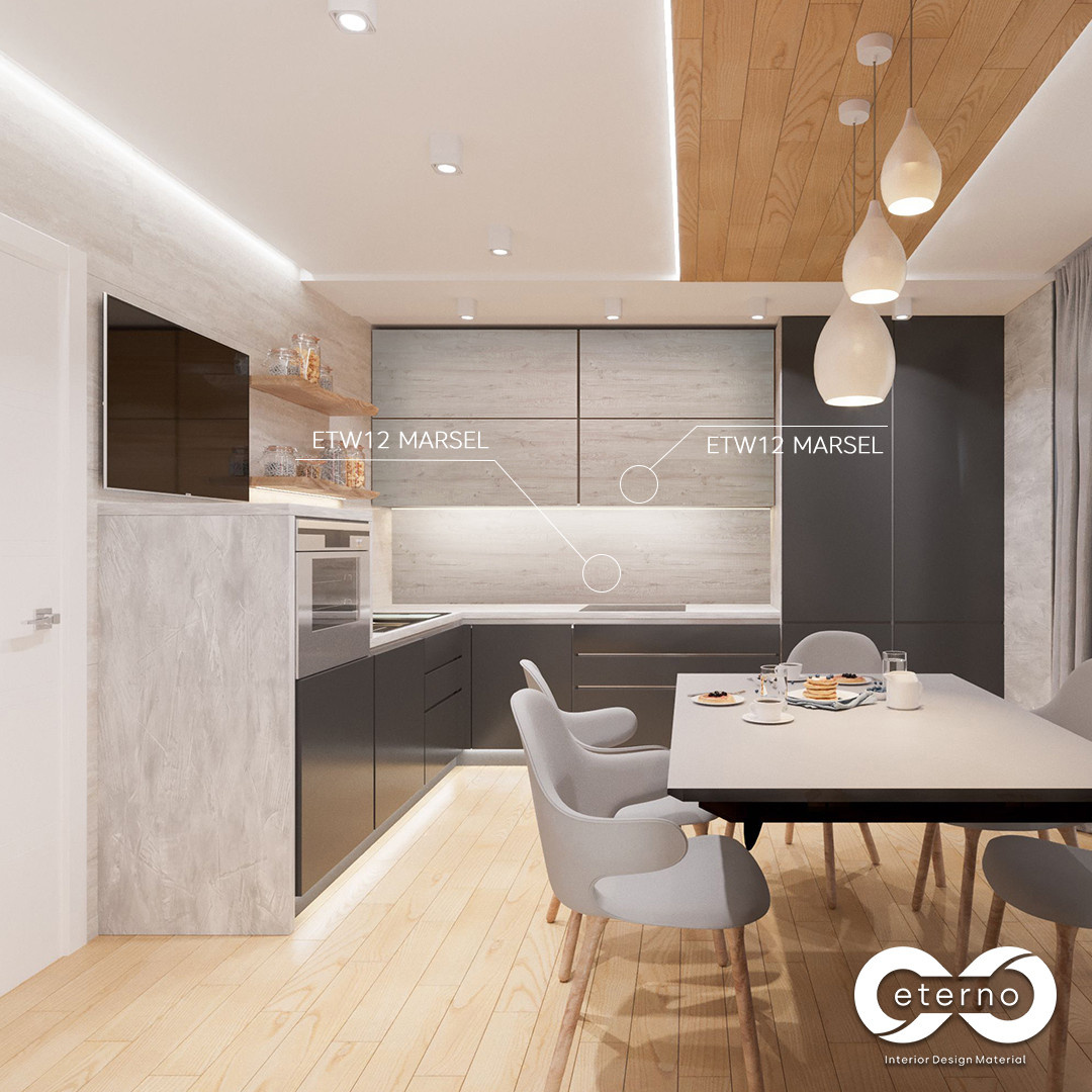 Изготовление мебели с использованием фасадов и фартуков из МДФ плит "Eterno"