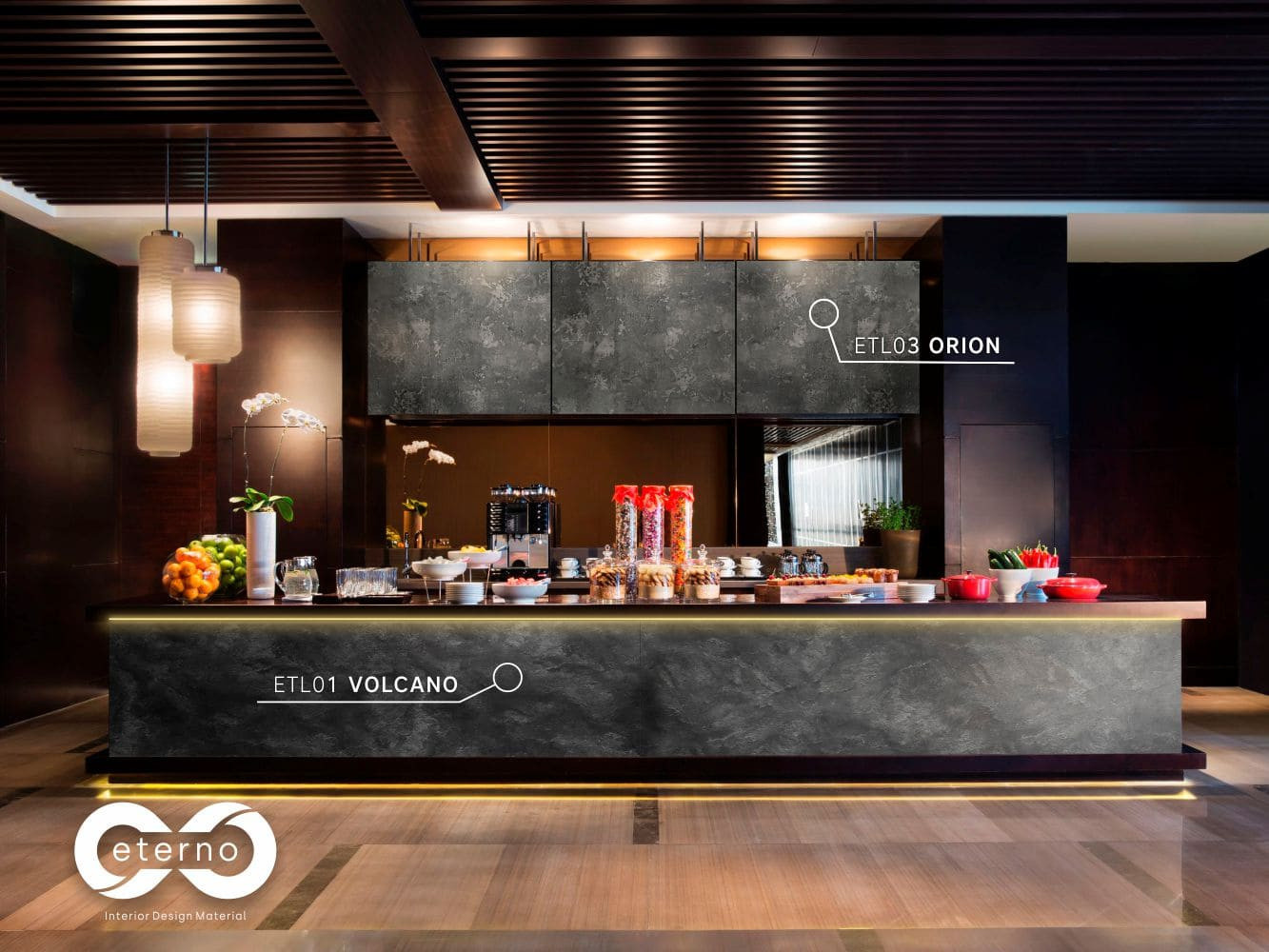 Изготовление мебели с использованием фасадов и фартуков из МДФ плит "Eterno"