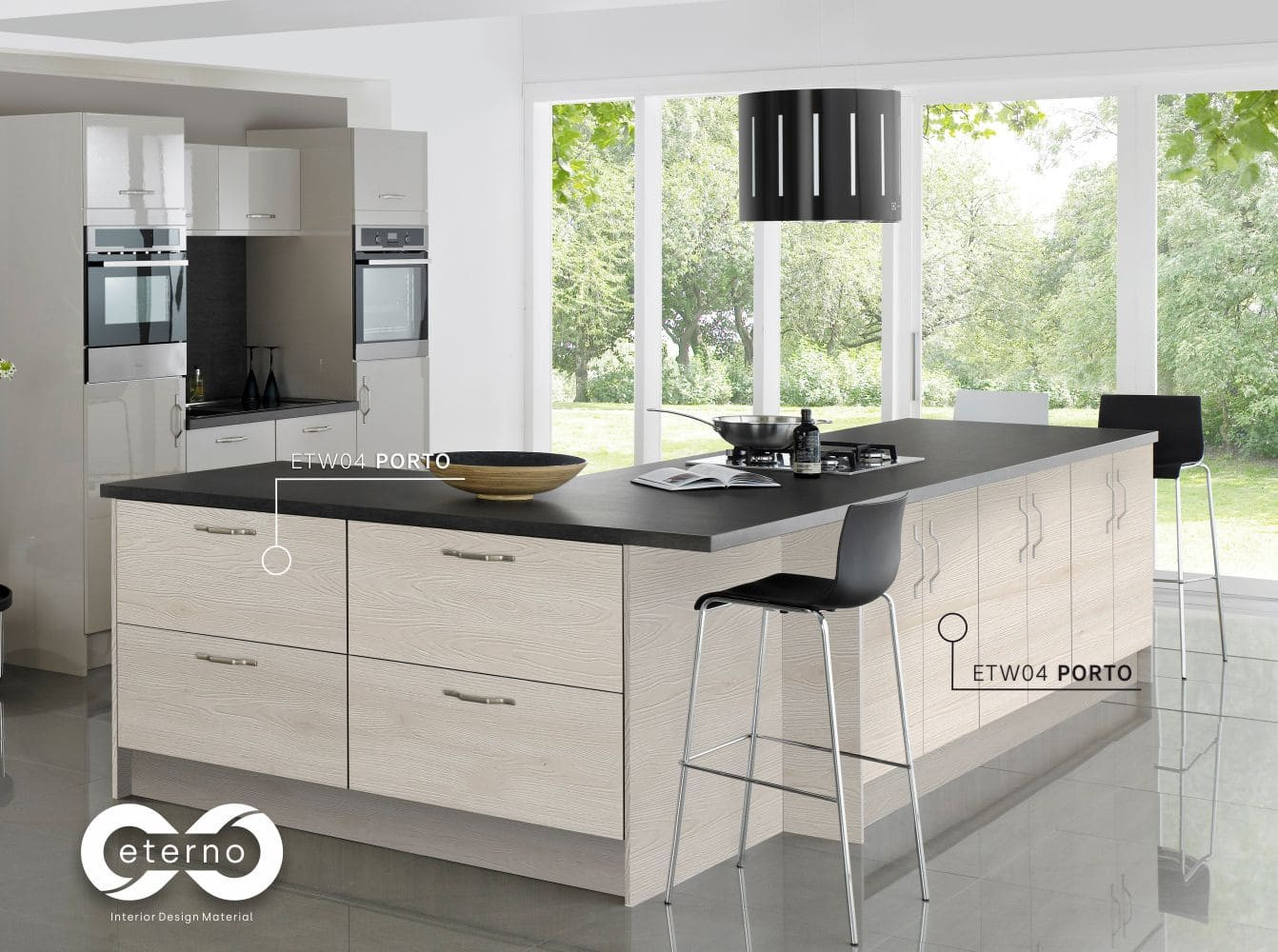 Изготовление мебели с использованием фасадов и фартуков из МДФ плит "Eterno"