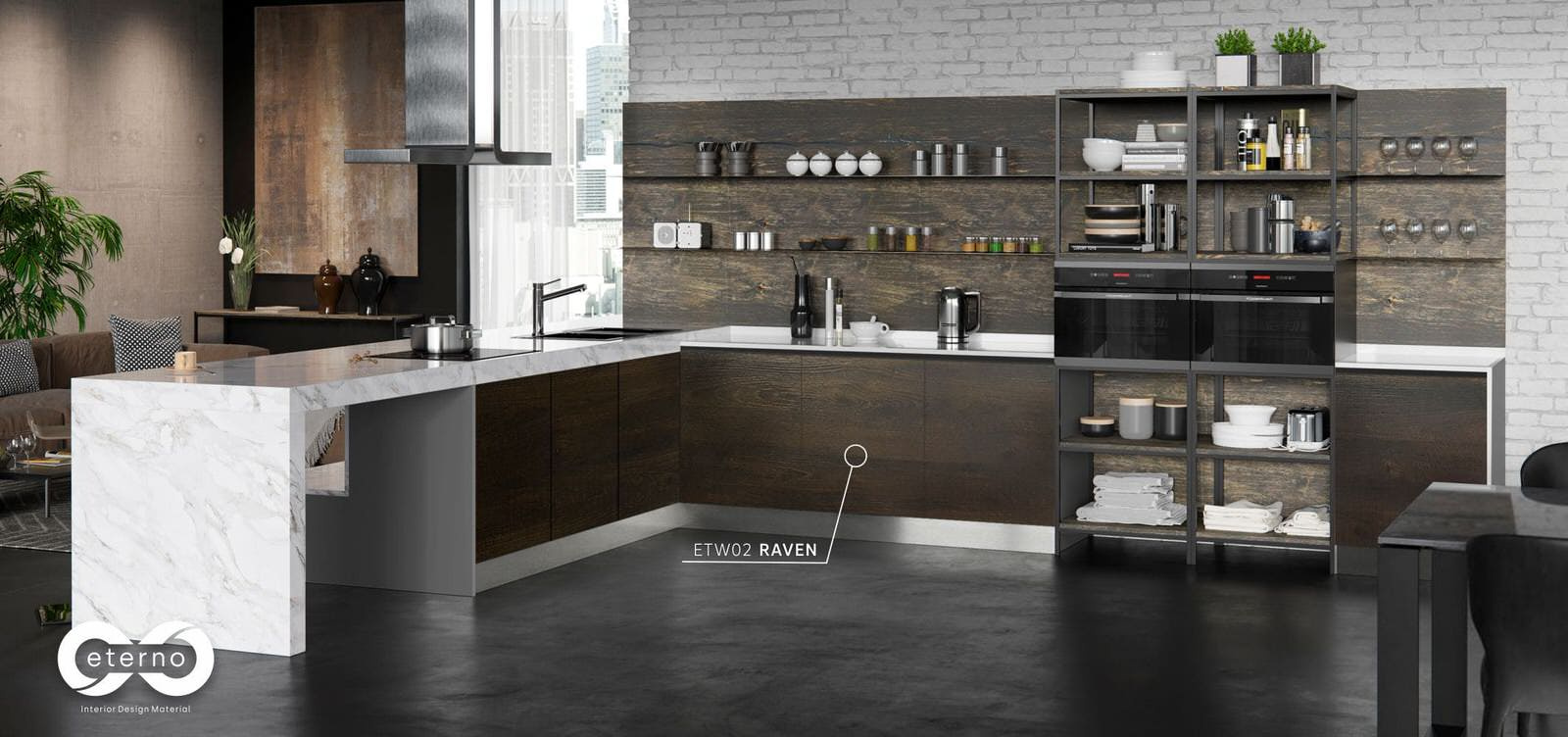 Изготовление мебели с использованием фасадов и фартуков из МДФ плит "Eterno"