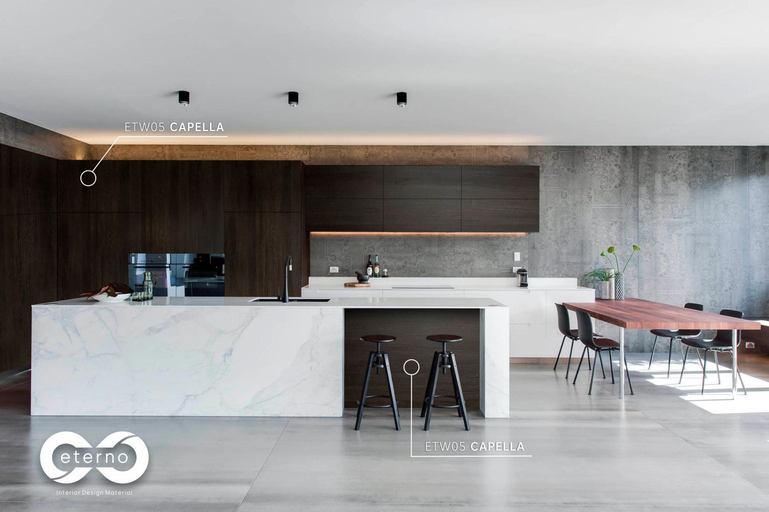 Изготовление мебели с использованием фасадов и фартуков из МДФ плит "Eterno"