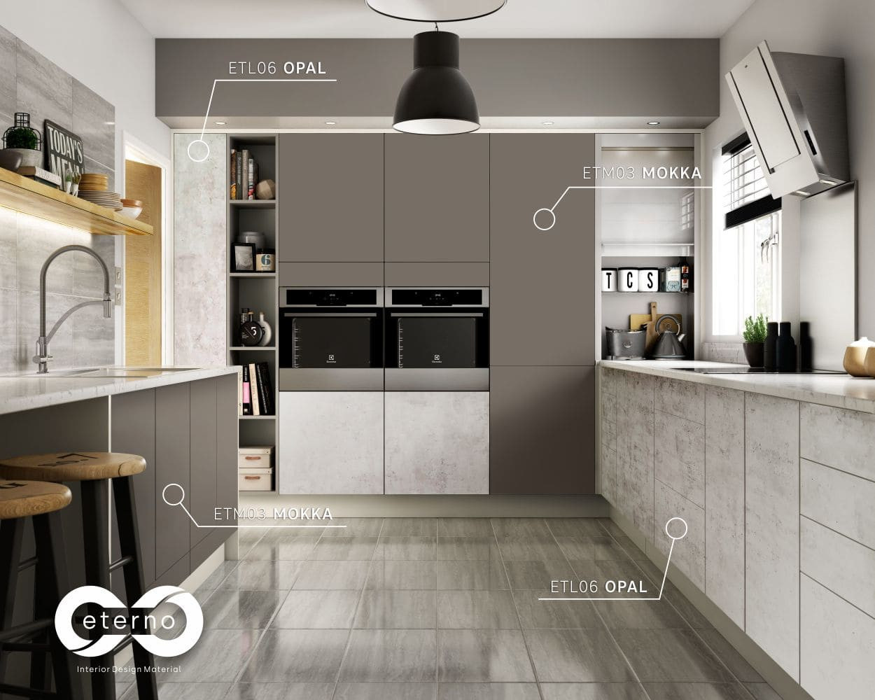 Изготовление мебели с использованием фасадов и фартуков из МДФ плит "Eterno"