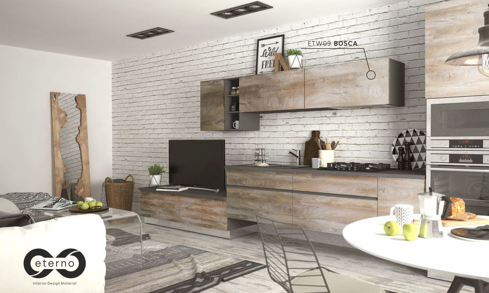 Изготовление мебели с использованием фасадов и фартуков из МДФ плит "Eterno"