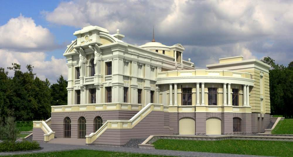 Частный дворцовый комплекс в поселке Кирполье