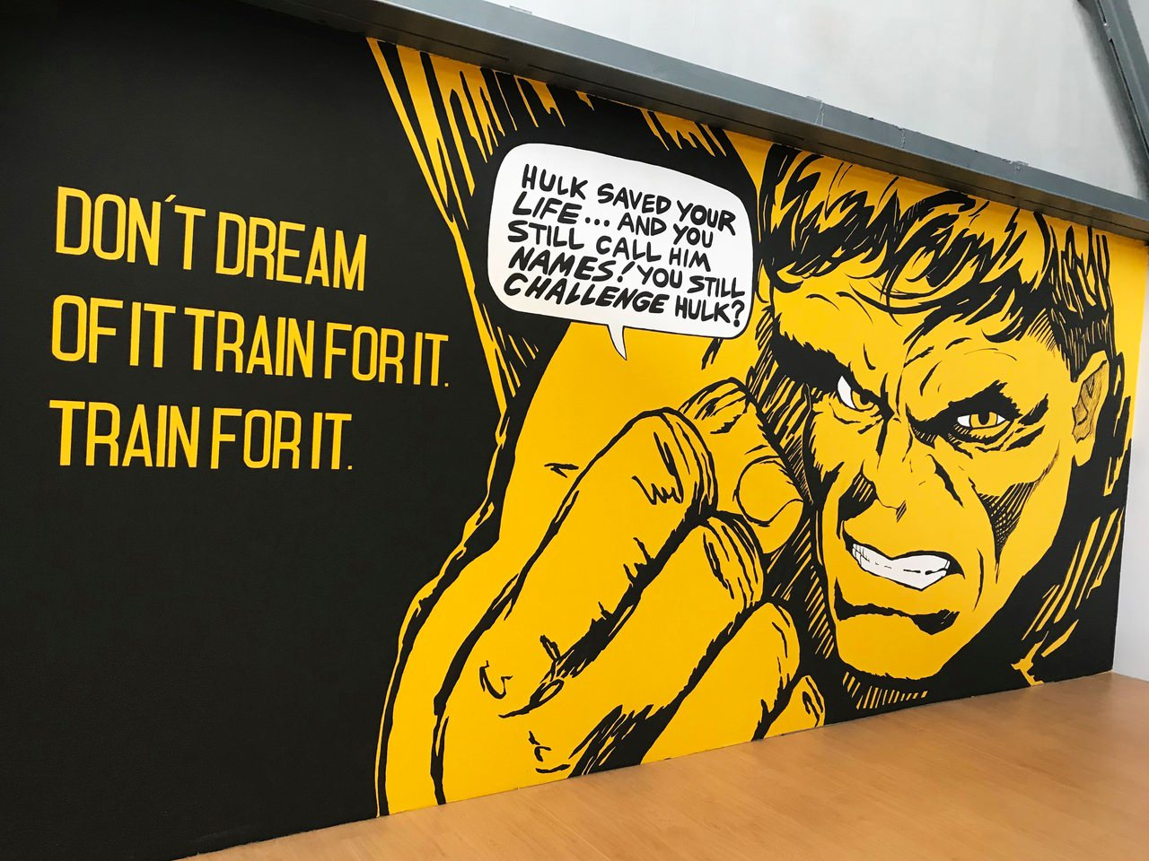 Роспись стен в фитнес-клубе " Fit. Station "