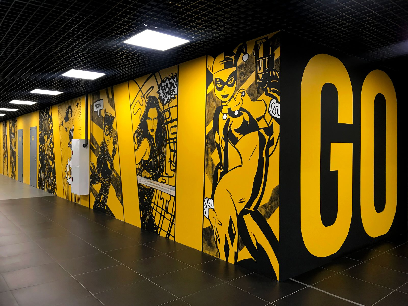 Роспись стен в фитнес-клубе " Fit. Station "