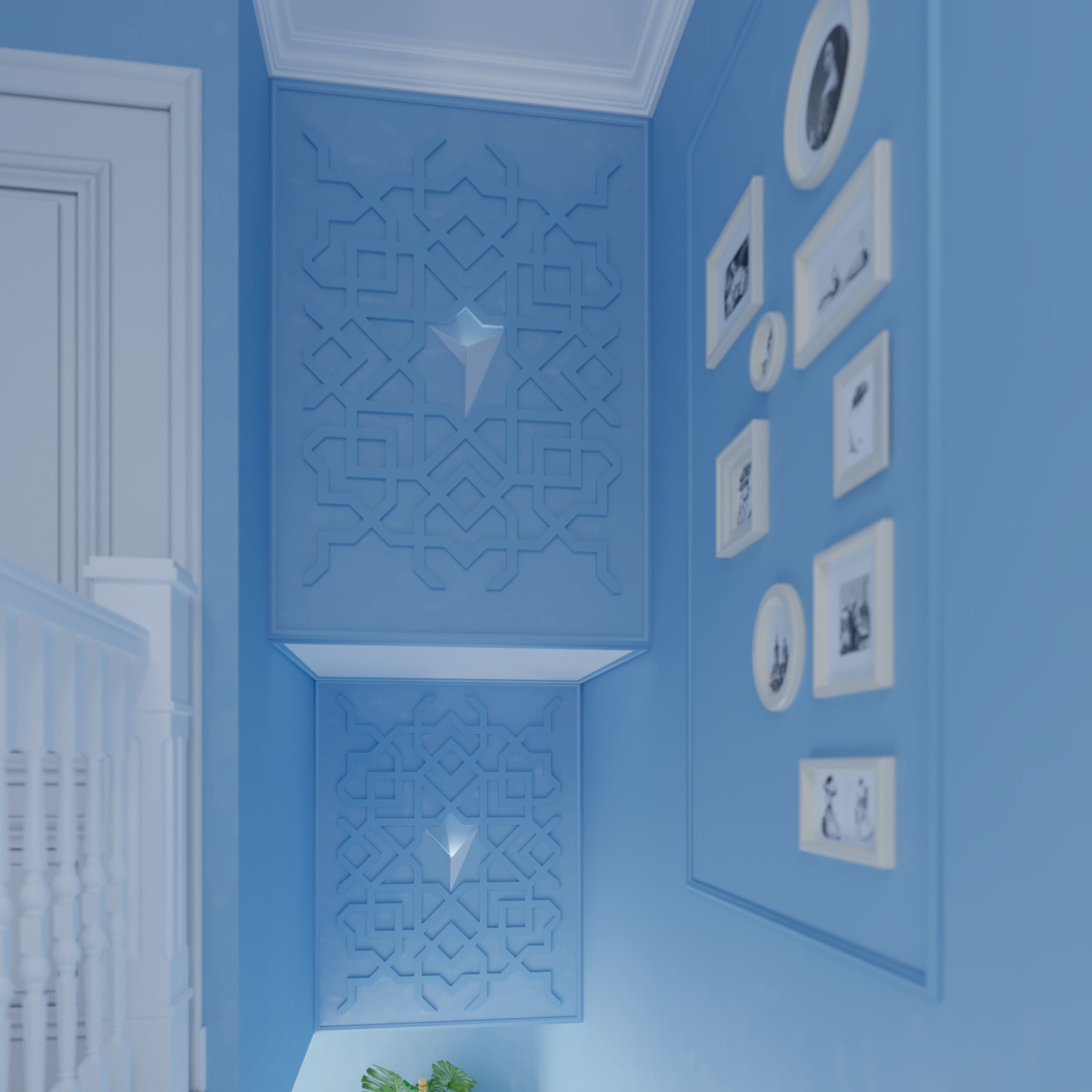 дизайн-проект 2-го этажа дома во Франции