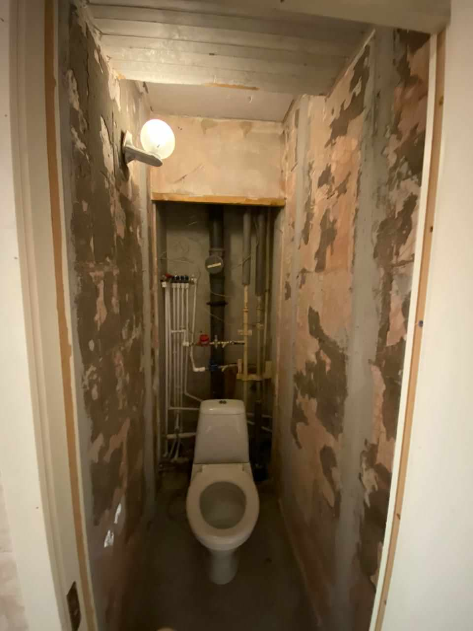 Санузел в трехкомнатной квартире г. Химки