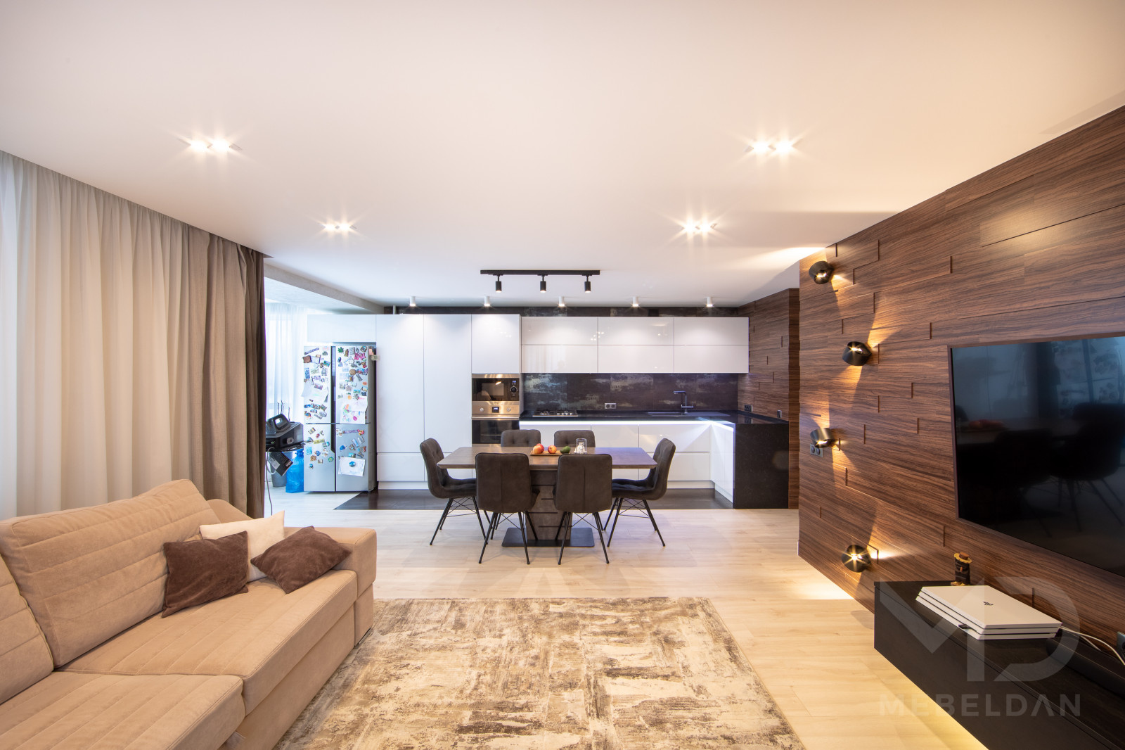 Кухня минимализм периметр 5,2м