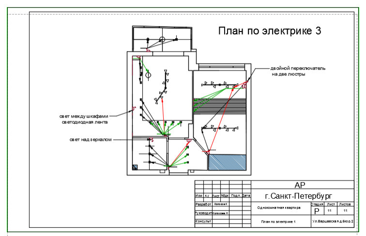 Обложка проекта: Квартира однокомнатная на стадии проектирования.