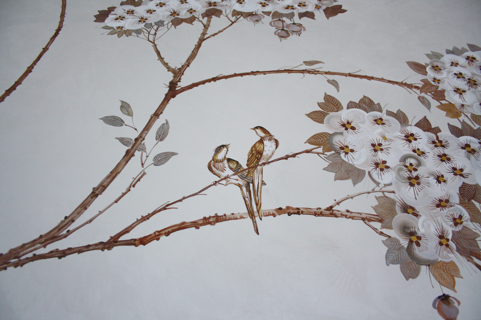 Деревья и птицы, фрагмент