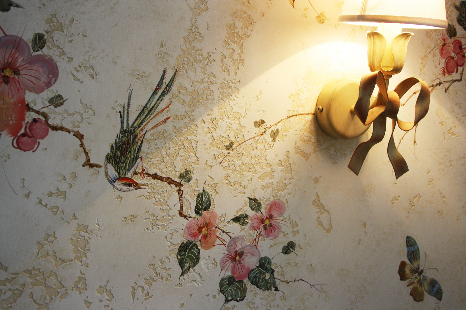 Цветы и птицы, фрагмент