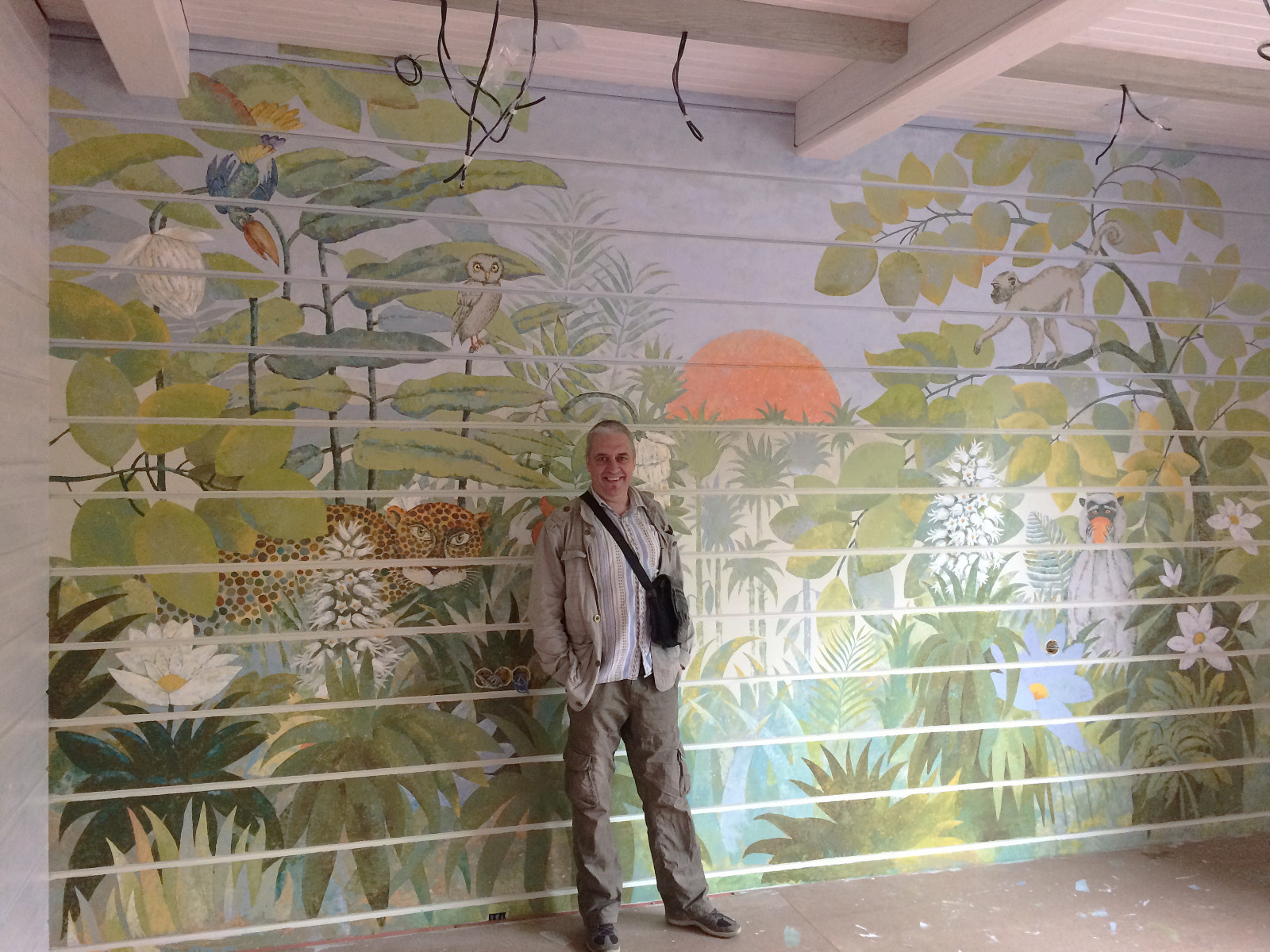 Роспись по брусу, джунгли