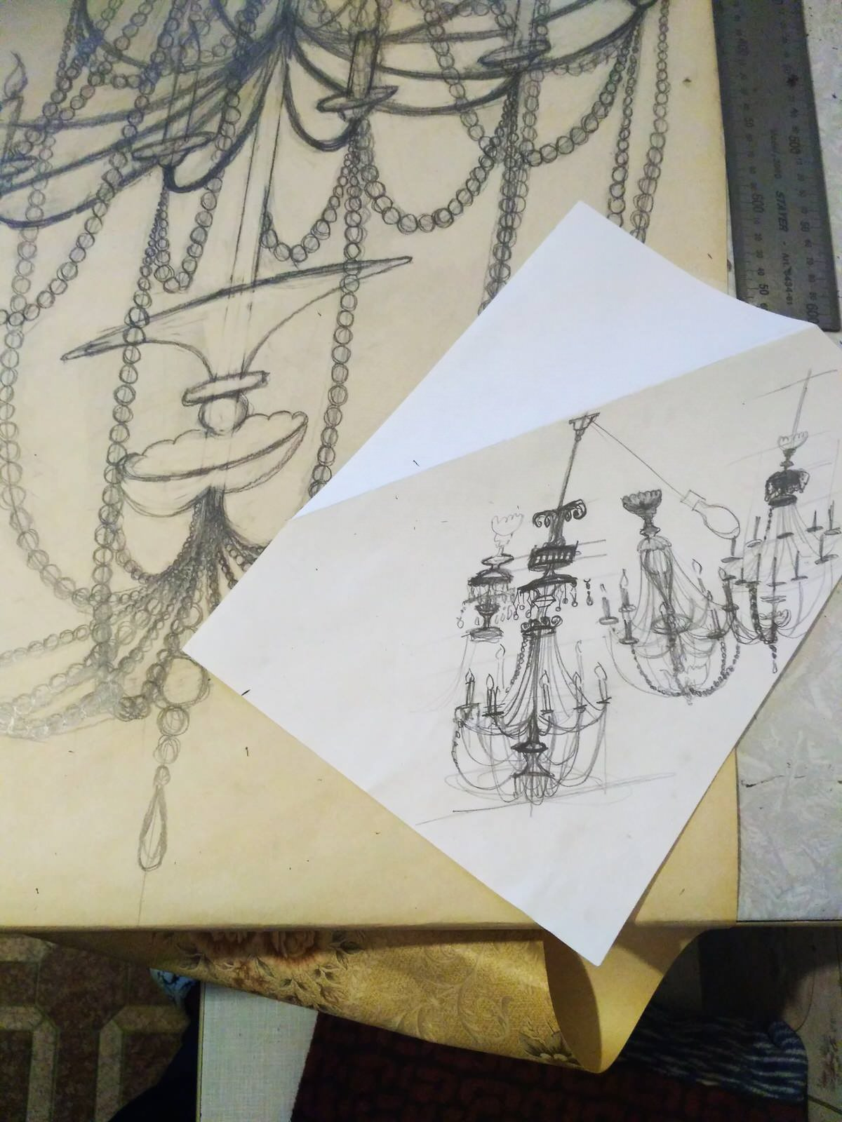 Эскизы к росписи.