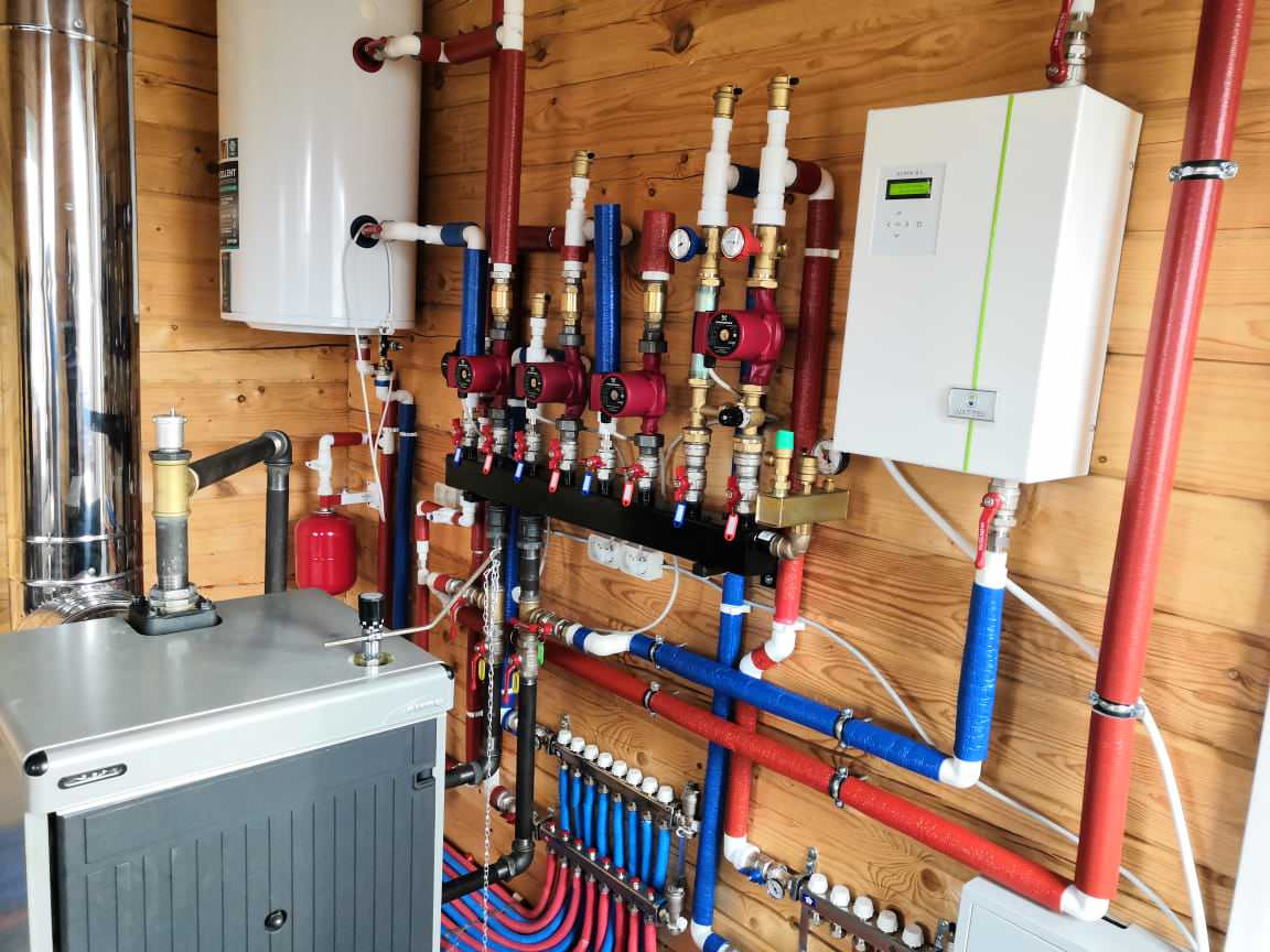 Обложка проекта: Монтаж отопления, водоснабжения в доме 150 кв м