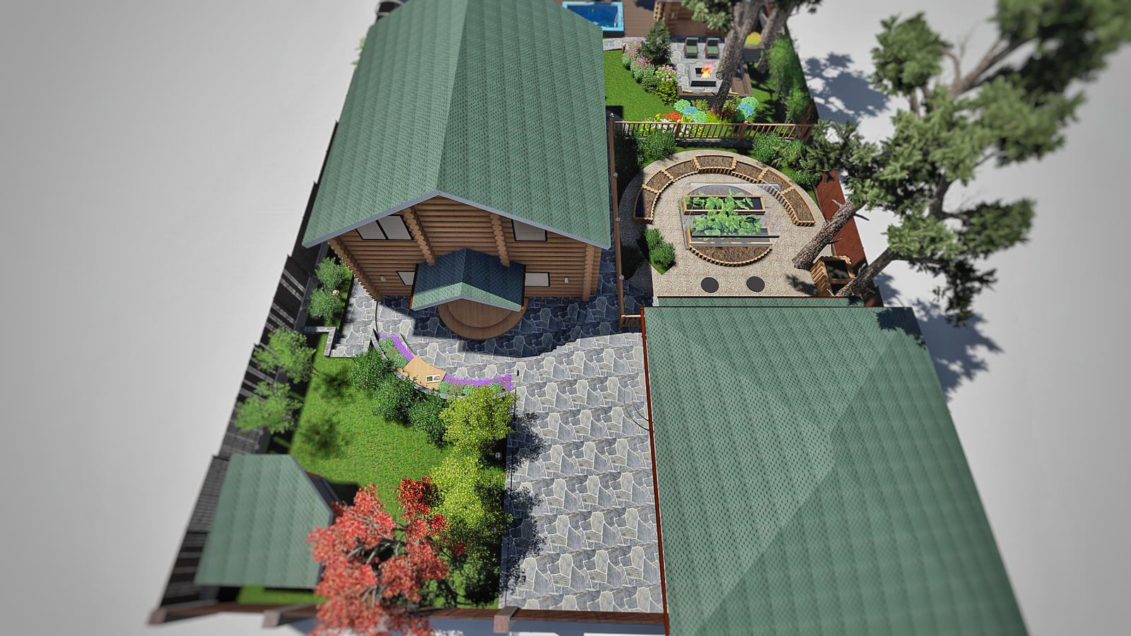 Ландшафтный дизайн участка в СНТ Хрустальный